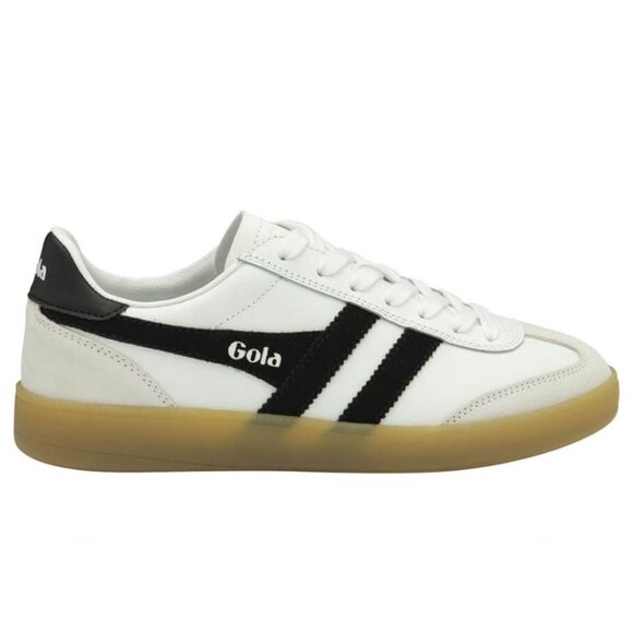 NWOT Gola Women's Viper Leather Sneakers in White/Black - Picture 1 of 10